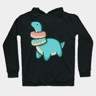 Cute Long Neck with dognuts, Brontosaurus, Brachiosaurus Hoodie